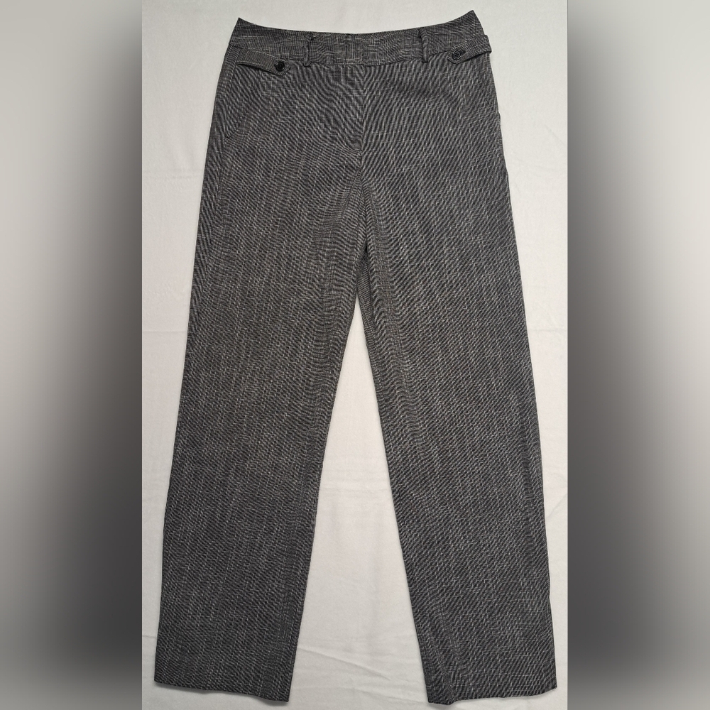 Dressbarn 8 Woven Trouser Pants Zipper Fly Clip Closure Front & Back Pockets